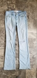 Hollister Light Wash Stretch Light Distressed Jean